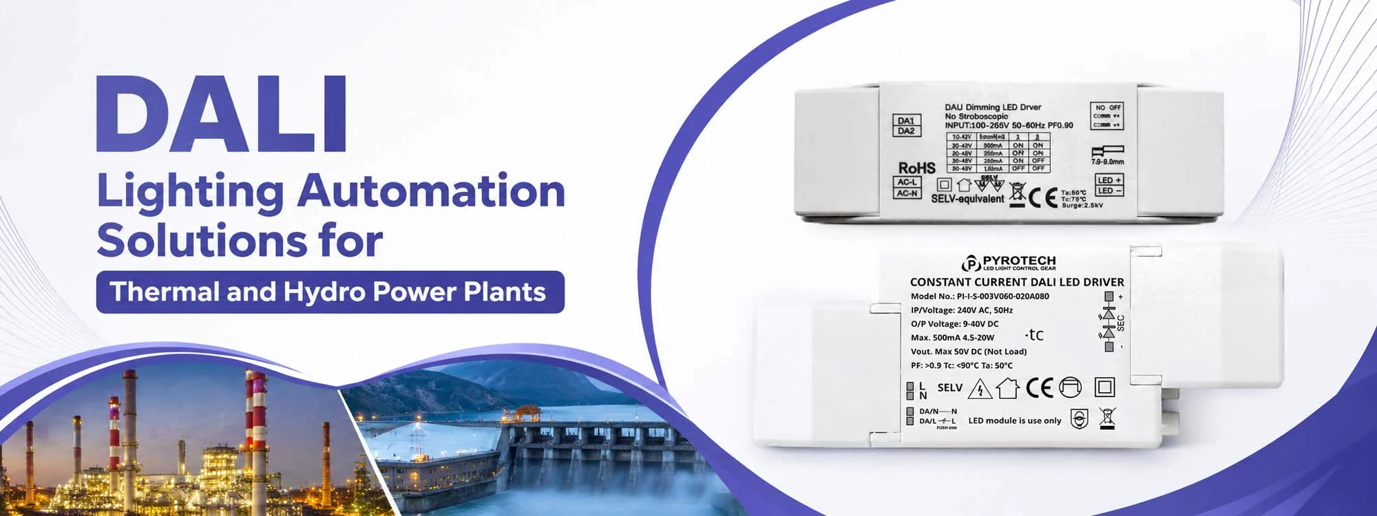 DALI Lighting Automation Solutions for Thermal and Hydro Power Plants